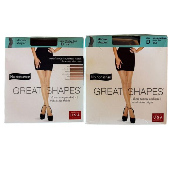 No Nonsense Great Shapes All Over Shaper Sheer Toe Midnight Black D bv - Picture 1 of 3